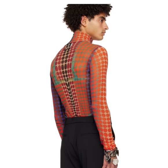 Jean Paul Gaultier Orange Dots Turtleneck - Picture 2 of 12